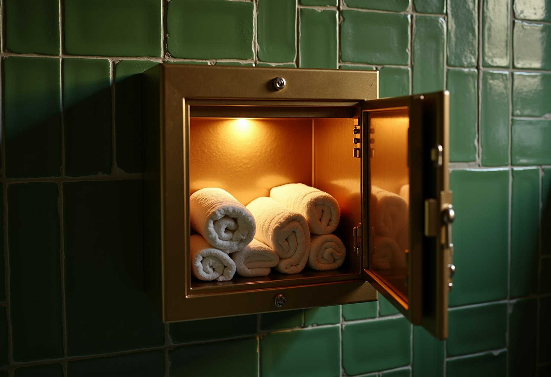 Towel warmer stocked for the first shave